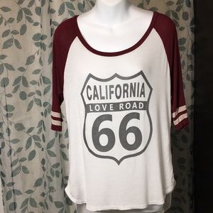 🗺 Medium PAPAYA, Rout 66 CA shirt 🗺